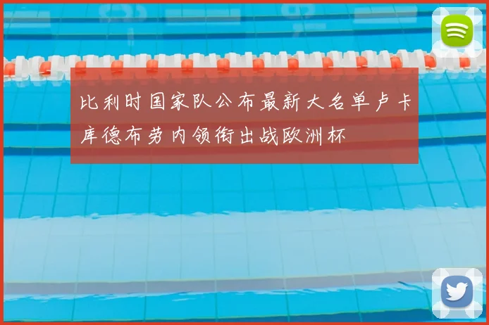 比利时国家队公布最新大名单卢卡库德布劳内领衔出战欧洲杯