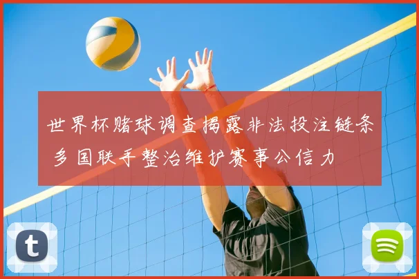 世界杯赌球调查揭露非法投注链条 多国联手整治维护赛事公信力